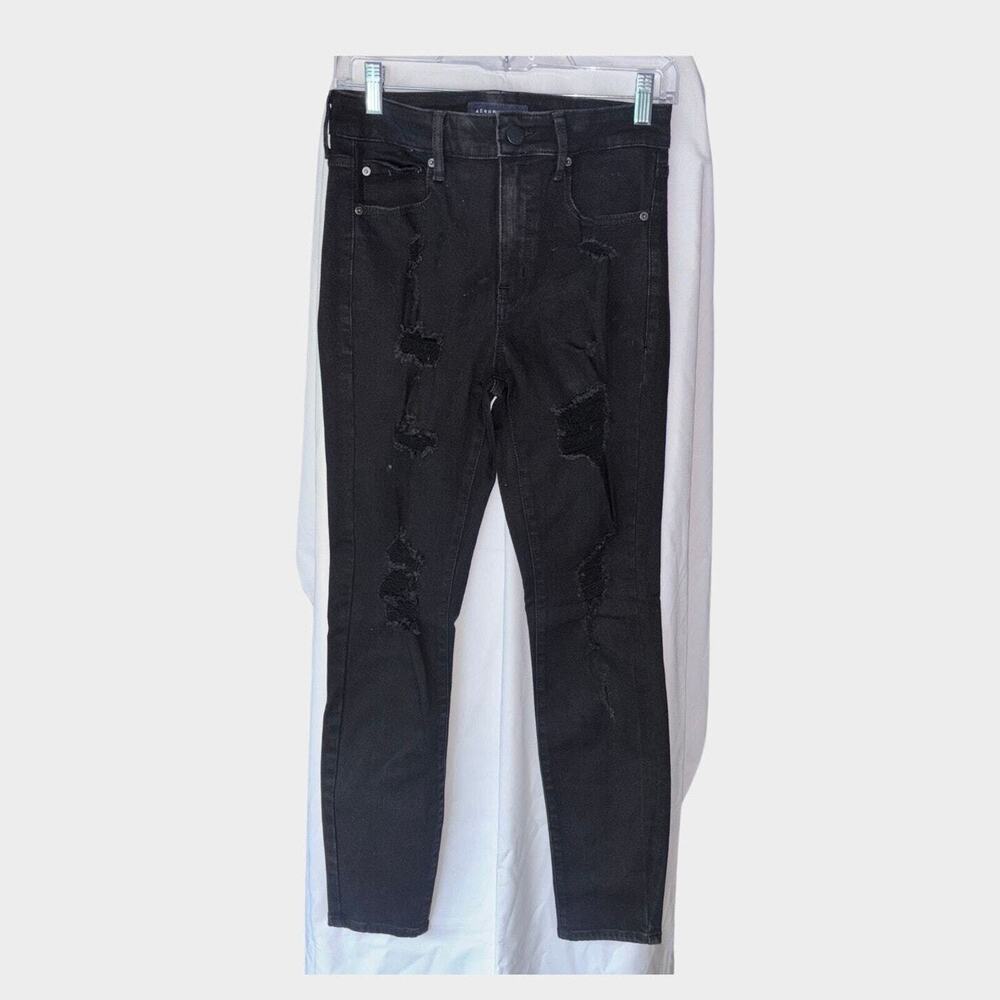 Aeropostale High Rise Jeggings Size 8 Distressed‎ Denim Grunge Punk Streetwear